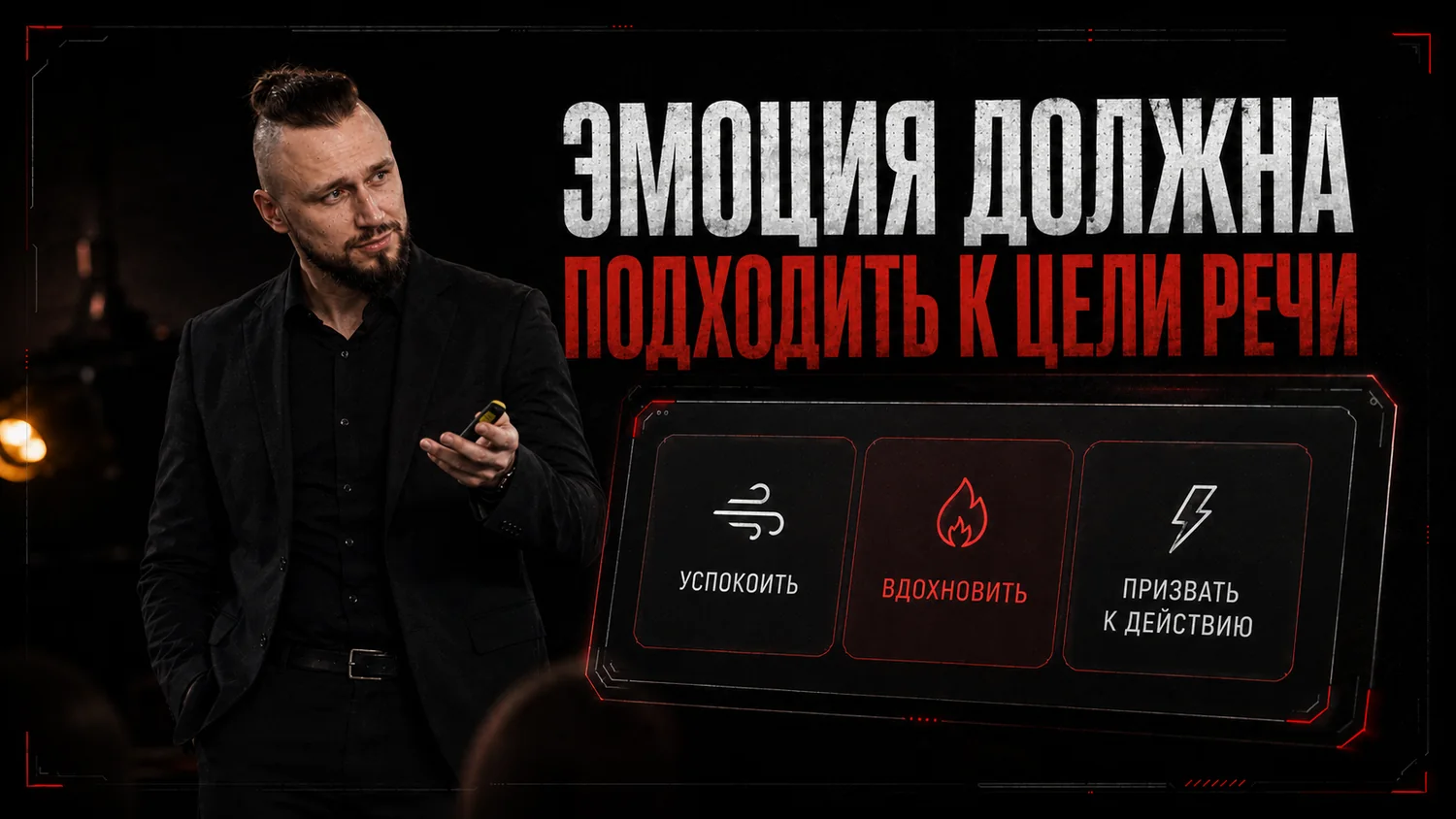 Эмоция должна подходить к цели речи