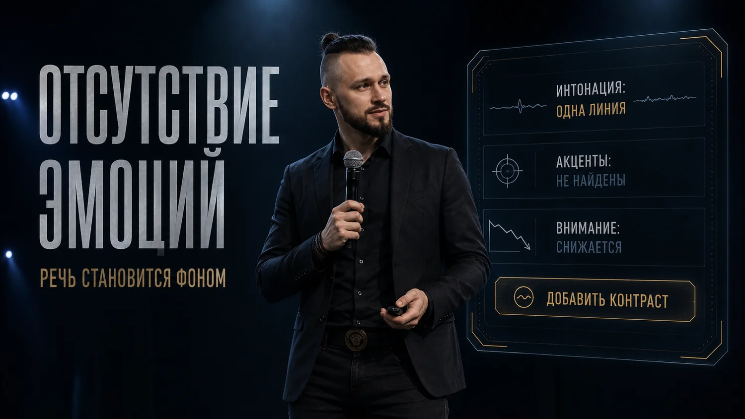 Ошибка №1. Отсутствие эмоций и однообразная речь